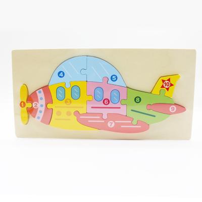 China Flat Puzzle Wooden Cartoon Toys Learning Educational Toys Wooden Jigsaw Blocks Custom for sale