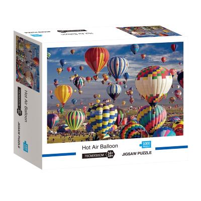 China Eco-friendly Wholesale Custom Hot Air Balloon 1000 Pcs Jigsaw Puzzle Printing 2021 for sale