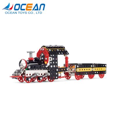 China Diecast Antique Toy Diy Puzzle Games 339pcs Metal Toy Train Set For Kids Age 8+ for sale