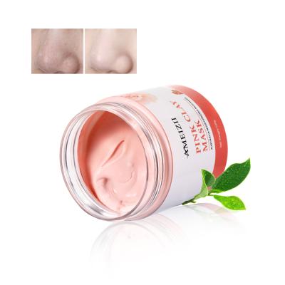 China Anti Aging Whitening Clay Mask Mascarillas Facials Moisturizer Dark Spot Removal Mudmask Rose Face Mask Moisturizer OEM Design Skin Care for sale