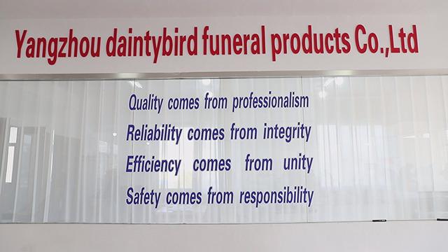 Verified China supplier - Yangzhou Daintybird Funeral Products Co., Ltd.