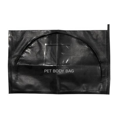 China Hot Selling European and American Style Pet Supplies Euthanasia Funeral Pet No Handles Body Bag C Zipper Pet Corpse Bag for sale