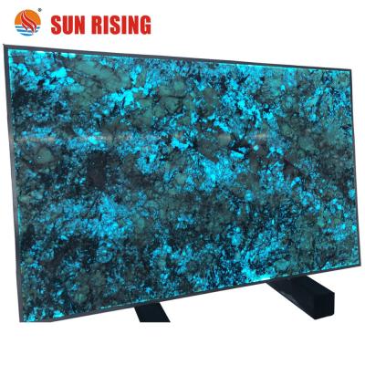 China Modern optoelectronic compound transparent colored marble panel for background decoration for sale