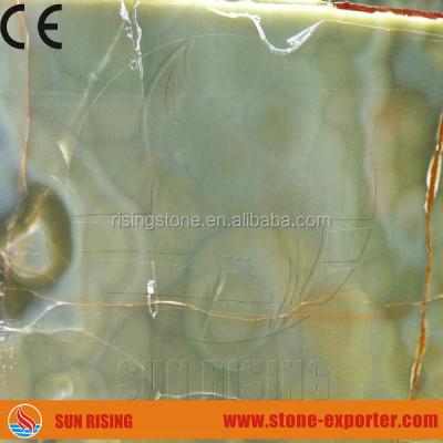 China Floor Countertop Kitchen Table Top Onyx Stone Price for sale