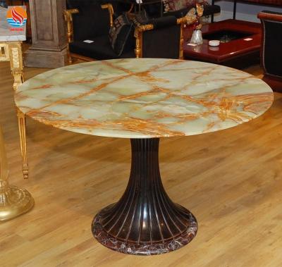 China Dine on top. Kitchen Top Natural Onyx Marble Table Top Round Table Top for sale