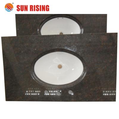 China Home Decoration India Granite Tan Brown Bathroom Countertops for sale