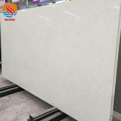 China Popular Engineered Crystal Quartz Stone Bathroom Vanity 3200x1600mm Leading Whites for sale