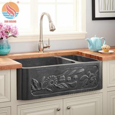 China Modern Cheap Farmhouse Double Bowls Wash Sink for sale