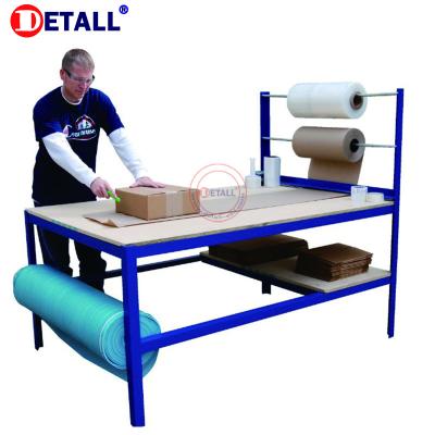 China Garment Shops Automatic Workshop Packing Production Line Table With Pegboard Package Box for sale