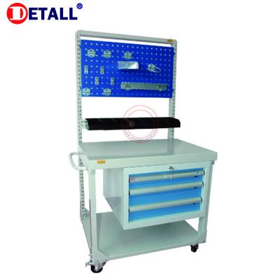 China Single Wheel Industrial Model Shelf Drawer Tool Steel Transport Cart Shelf Metal Tool Cart For Warehouse/Factory for sale