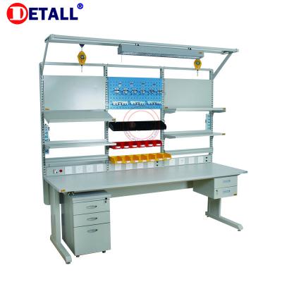 China Adjustable Electronic Ergonomic Workshop ESD Drawer Workbench For Electronics Assembling for sale