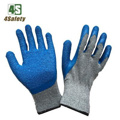 China Breathable 4SAFETY Latex Ply Coated Cotton Gloves Thumb Coated for sale