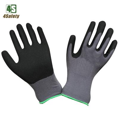 China Breathable 4SAFETY Customized Nitrile Coated Gloves Daily Work Safety Gloves for sale