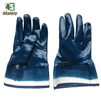 China 4SAFETY Breathable Safe Cuff Flock Lined Nitrile-Glove Manufacturing Process for sale