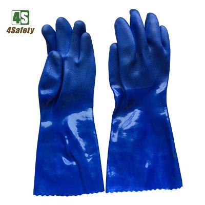 China Breathable 4SAFETY PVC Fish Gloves Thermal With Reinforced Cuff for sale