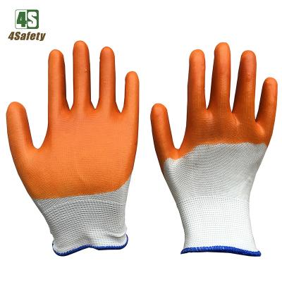 China Breathable 4SAFETY PVC Half Coated Nylon Knitted Protective Hand Glove for sale