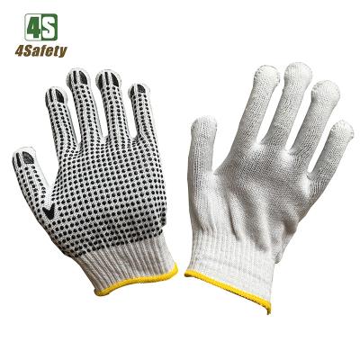 China 4SAFETY Breathable Cotton Dotted Gloves Hand With PVC Dot Guantes for sale