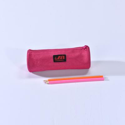 China Factory Customized Creative Logo Stationery Bag Printing Durable Simple Fashion Student Pencil Stationery Canvas Pencil Bag for sale