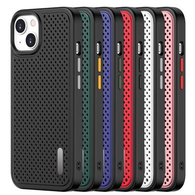 China Shockproof Heat Dissipation Phone Cover for mini 13 13 pro 13 pro Max Mesh Phone Case For iPhone 12 pro iPhone 12 max shockproof case for sale