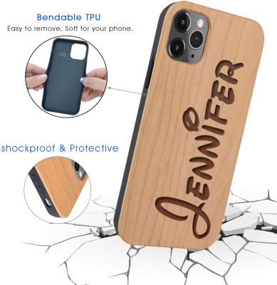 China Shock Proof For iPhone Case Custom Luxury Wooden Cases Cnc Wood Case Various Phone For iPhone 11 12 Pro Max Cell Phone Wood Case For Samsung S21 S20 for sale