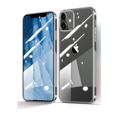 China Tempered Glass Gradient Color Shockproof Pattern For iPhone 11 12 13 Pro Max High Clear Clear Glass Phone Case For Samsung for sale