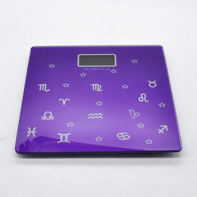 China Support OEM Electronic Tempered Glass 180Kg Digital Personal Weight Scale for sale