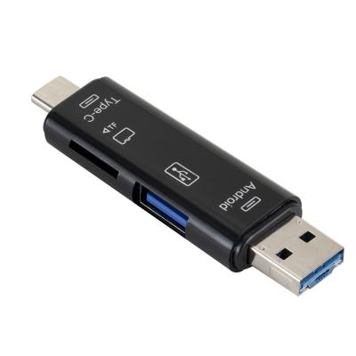 China Fast Speed ​​New 2018 All In One Type C USB 4 Micro USB TF SD Cards USB 3.0 In1 3.0 Reader OTG for sale