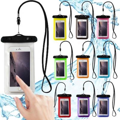 China PVC Waterproof Underwater Hot Selling Universal Mobile Phones Bag Waterproof Case/Underwater Phone Bag For Swimming Transparent for sale