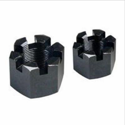 China Conjunction With Bolts And Screws Stainless Steel Hex Slotted Locknut HexSlotted Barrel Nut for sale