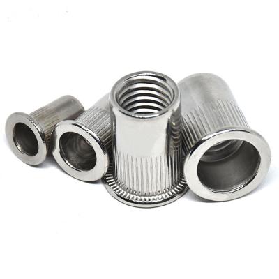 China Stable and durable factory supply closed or open end flat head rivet M8 hex knurled steel nut steel nut for sale