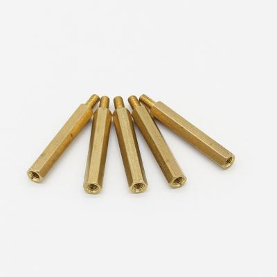 China Professional Customized China H59 Hexagonal Cavity Pillars Trim Stud Copper Stud Bolt for sale