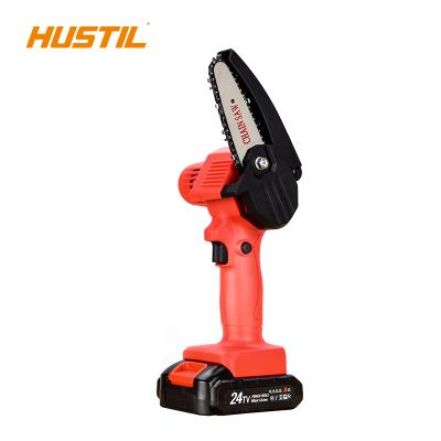 China Hustil Hand 21V Portable Battery Chainsaw Cordless Chainsaw For Garden for sale