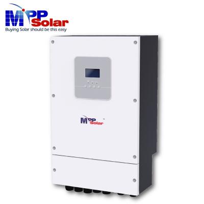 China MPP Solar Inverter 6000w 48V 220V-240V High Input PV 550VDC Solar Charger + MPPT Battery Charger 120A + 120A + IP65 665*360*200mm for sale