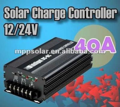 China Charger Controller 40A Output 12v or 24v PWM Solar Charge Controller Solar Controller Regulator for sale