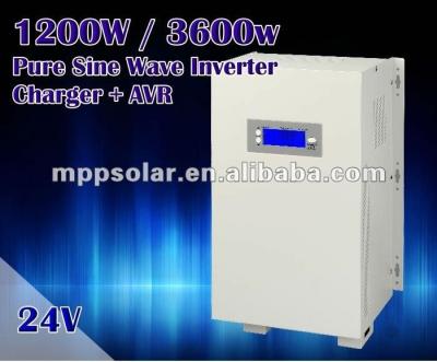 China 1200w 3600w Pure Sine Wave Power Inverter UPS Off Grid Inverter 24v AVR 410*300*200mm for sale