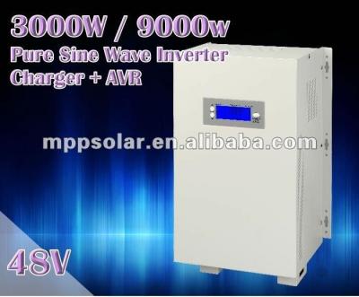 China 3000w 9000w 48v AVR Inverter Pure Sine Wave Design Inverter Charger 48v Inverter Off Grid 410*300*200mm for sale