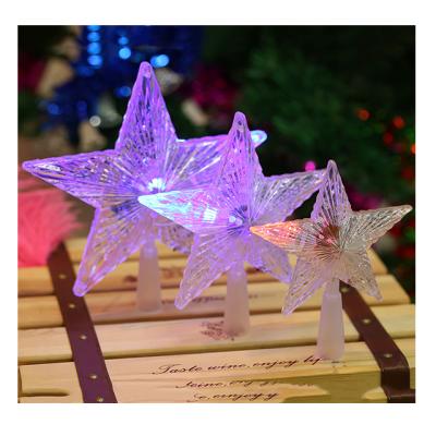 China Wholesale Punk Star Luminous Top Christmas Tree Five-pointed Christmas Tree Decoration for sale