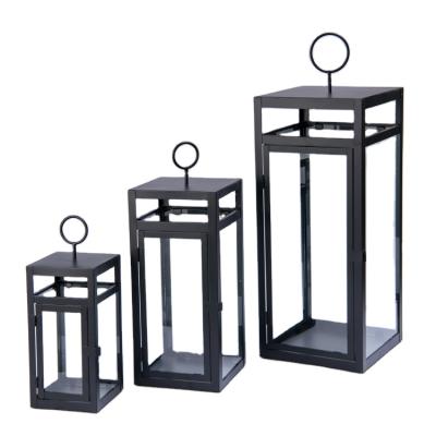 China Outdoor Vintage Windproof Candle Holders Garden Decoration Practical Candle Lantern Candle Holders for sale