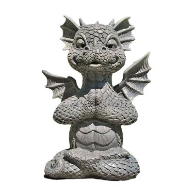 China Art Wholesale Resin Cute Dragon figure home decor statue garden decor statue for sale