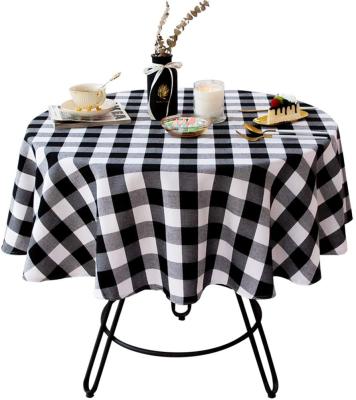 Chine Restaurant Modern Black and White Checkered Tablecloth Plaid Tablecloth Party Polyester Home Dining Table Cloths à vendre