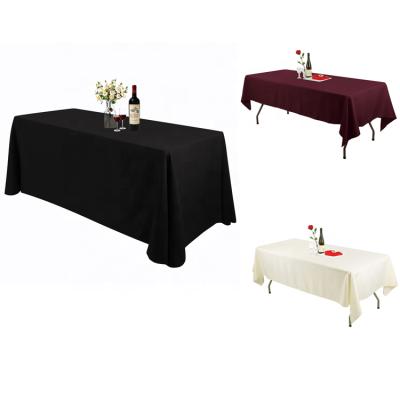 Chine Wholesale Single Polyester Hotel Restaurant Party Tablecloth Custom Wedding Single Table Top à vendre