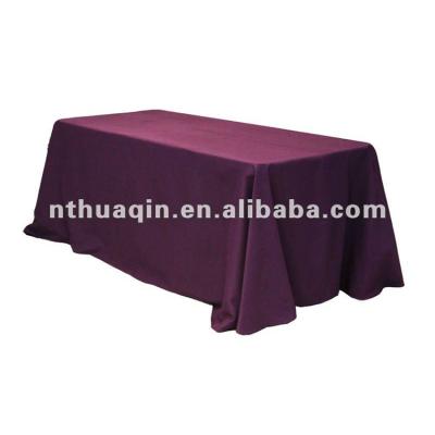 China Polyester disposable white tablecloth rectangular table cover draped polyester table cover for sale