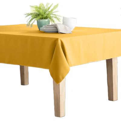 China Waterproof Tablecloth Heavyweight 217GSM Spun Polyester Home Restaurant Kitchen Spun Tablecloth for sale