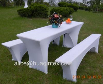 China Disposable Stretch Beer Bench Cover And Beer Table Cover Set For Garden Furniture for sale