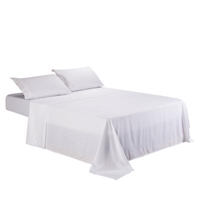 China 4 Piece Sheet Bedding Set Hotel Disposable Luxury 100% Polyester Embroidered Bed Sheets for sale