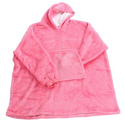 China Modern hot sale cheap flannel fleece hoodie blanket for home hotel for sale