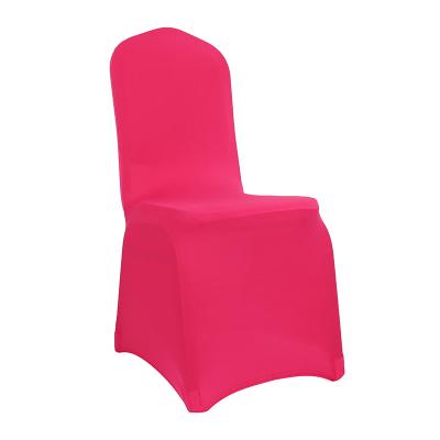 Chine Simple Wholesale Fuchsia Plain Dyed Pattern Spandex Banquet Chair Cover Wedding Stretch Chair Covers à vendre