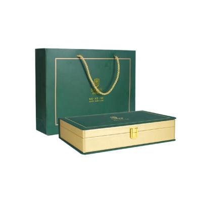 China Custom Logo Product Packaging Box Recyclable Leather Wooden Bird Gift Box Recyclable Premium PU Green Nest Box Support for sale