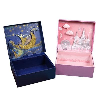 China Recycled Materials Customized Luxury Starry Sky Gift Box With Lid Wig Product Packaging Box for sale