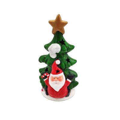 China Christmas Tree Decoration Shape Living Santa Claus Figure Christmas Holiday Ornaments Products Gift for sale